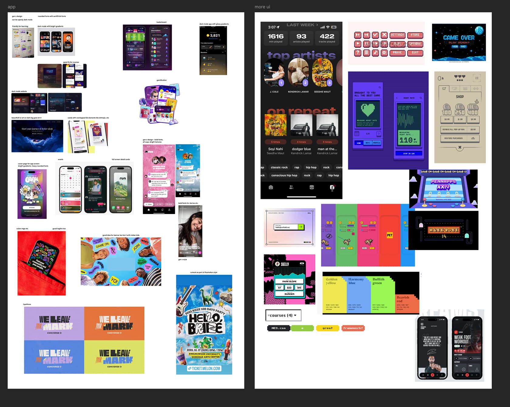 moodboard explorations