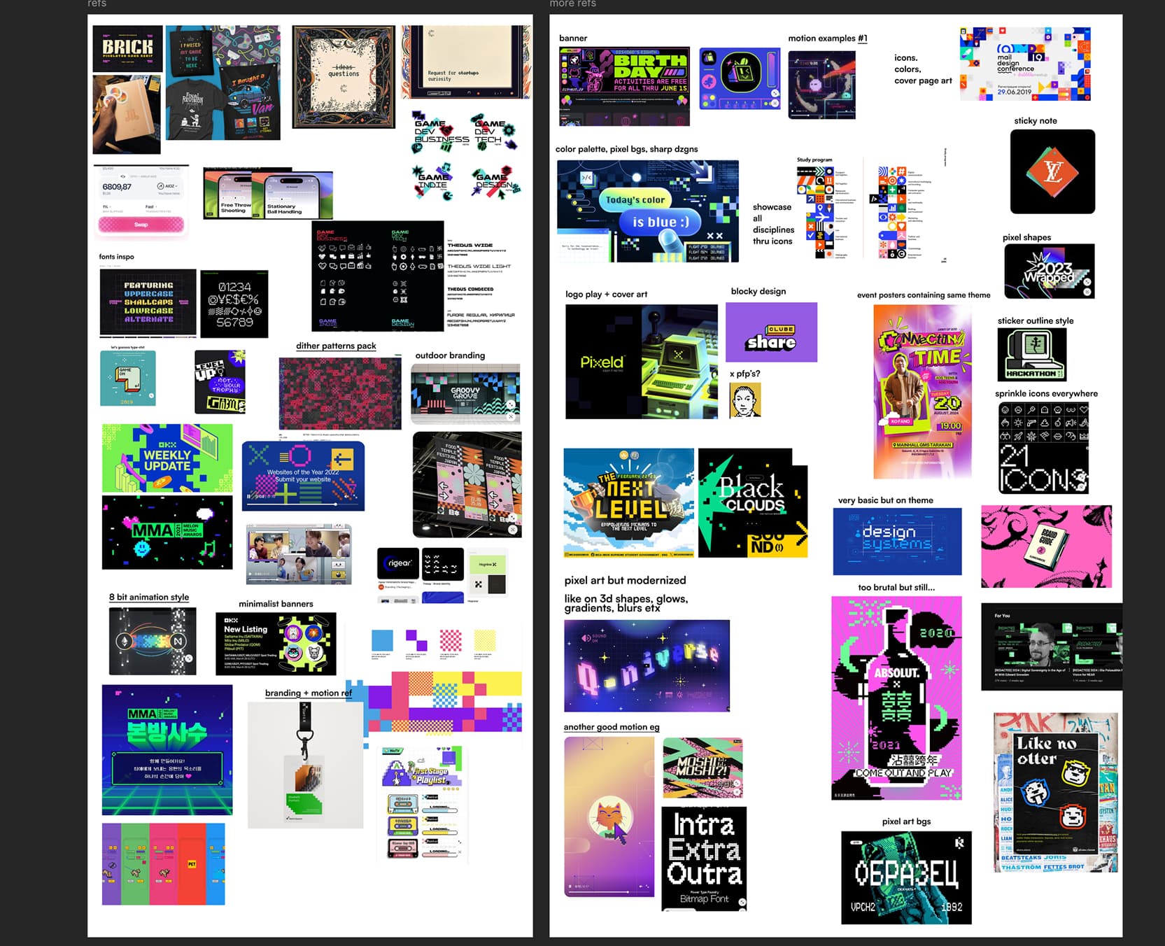 moodboard explorations