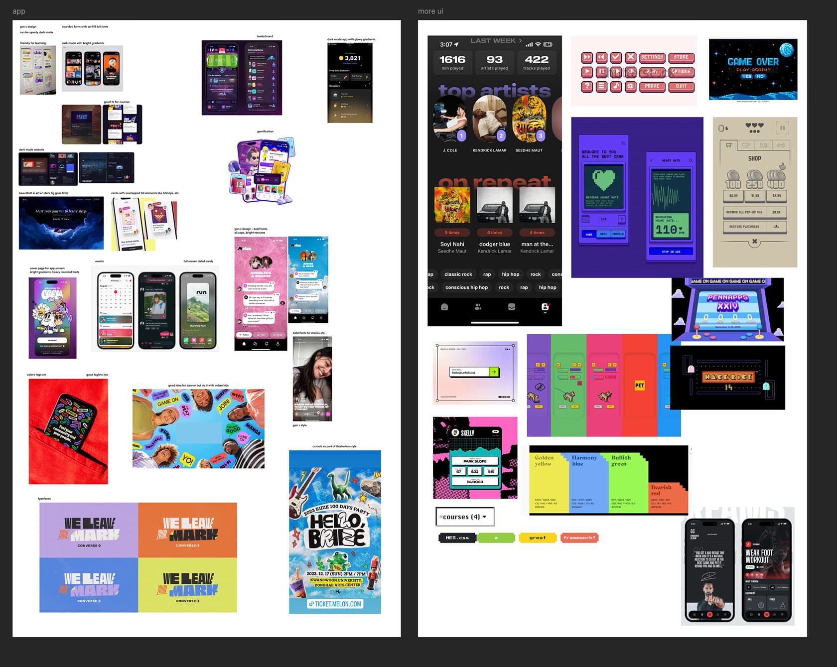 moodboard explorations